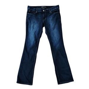 Express Jeans Stella Barely Boot Low Rise Dark Wash Denim Pants Womens 12R 151